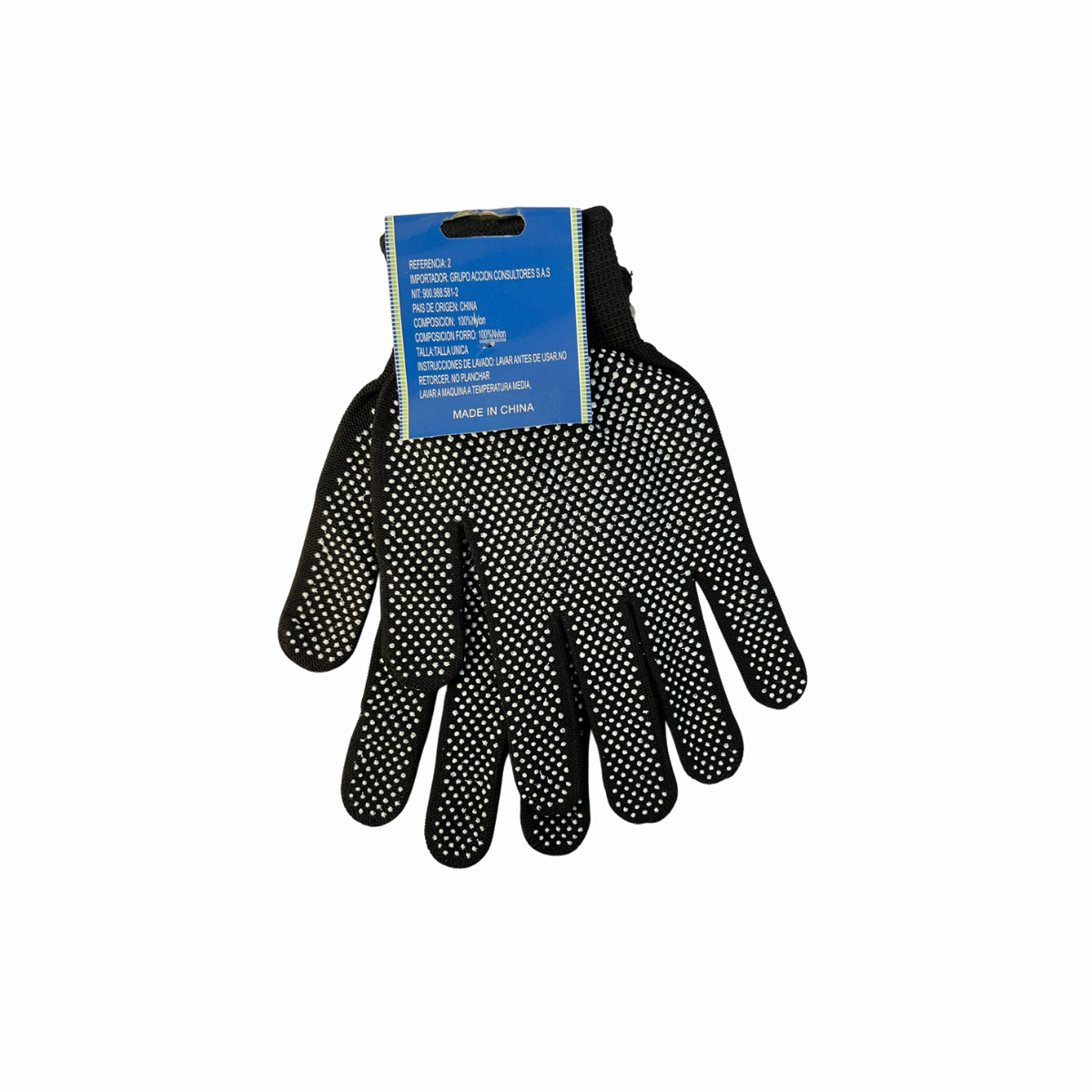 GUANTE DOBLE PUNTOS NEGRO (DL) *600 GUANTE DOBLE PUNTOS NEGRO (DL) *600